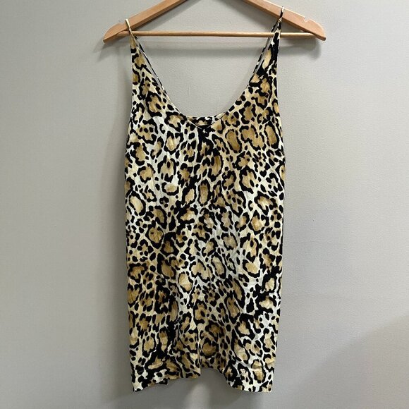 Fifteen Twenty Side Slit Cami Leo Animal Print Size Medium Rayon New $132 - Picture 1 of 6